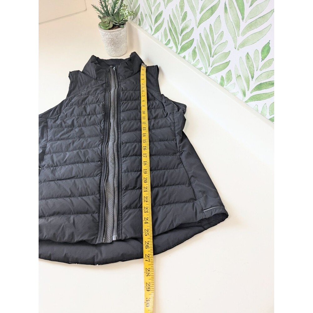 lululemon athletica Black Quilted Packable Vest 10 Double Zipper Puffer Sporty - Picture 8 of 11